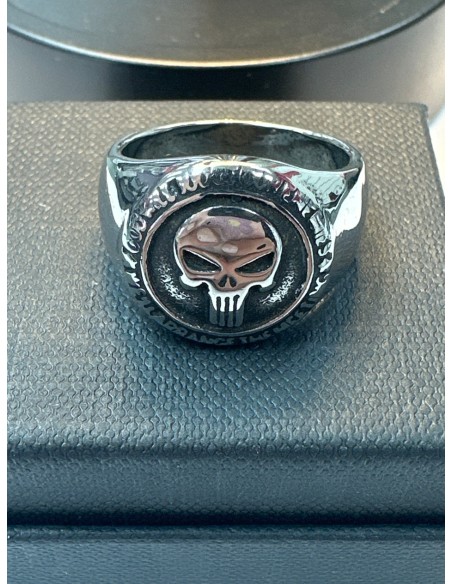 9-9-75701-1-Anillo acero tipo sello plateado de calavera T23