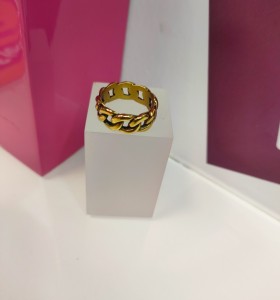9-9-75713-1-Anillo acero cadena dorado T16