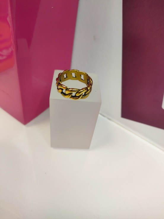 9-9-75713-1-Anillo acero cadena dorado T16