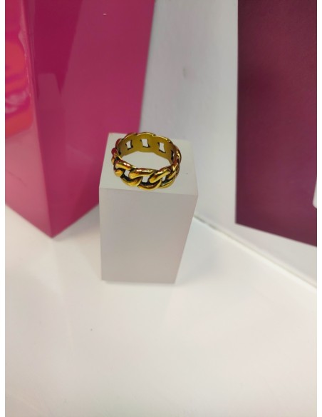 9-9-75713-1-Anillo acero cadena dorado T16
