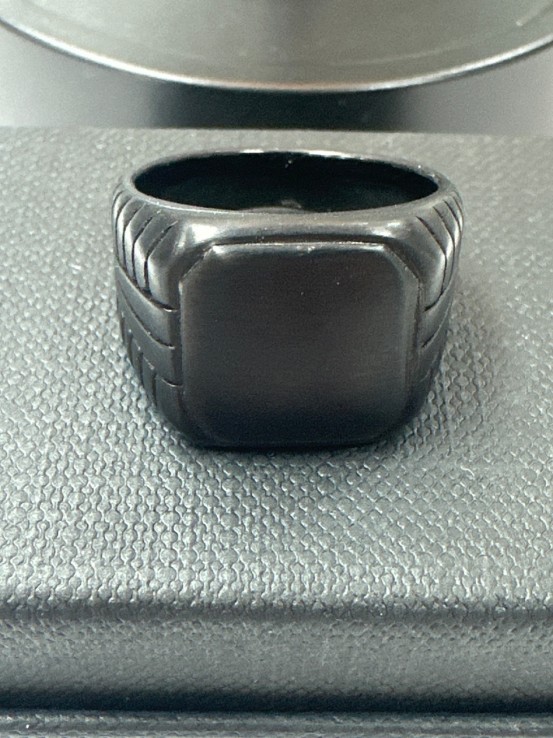 9-9-75707-1-Anillo Anillo acero negro tipo sello T20