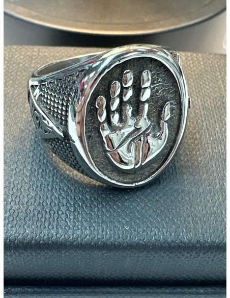 9-9-75624-1-Anillo acero plateado mano T22