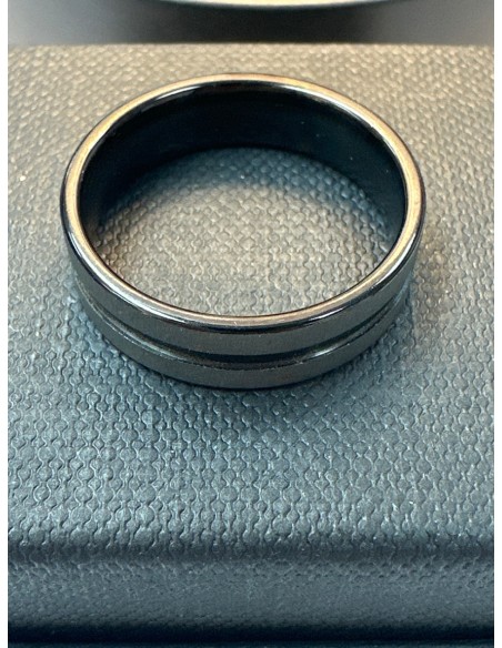 9-9-75724-1-Anillo acero plateado con linea negra T21