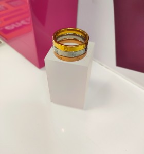 9-9-75788-1-Anillo acero trio dorado, rosa, plateado T24