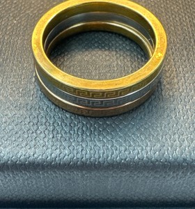 9-9-75790-1-Anillo acero trio fino dorado, rosa, plateado T12