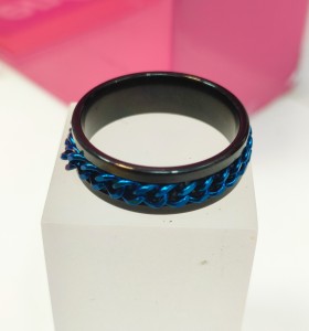 9-9-75793-1-Anillo acero negro con cadena azul T30
