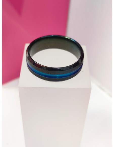 9-9-75742-1-Anillo acero negro con linea azul T27