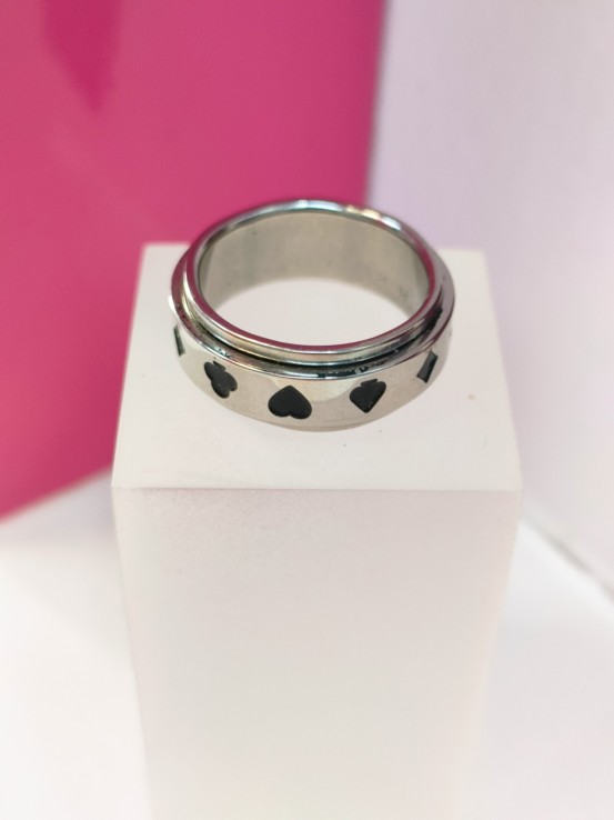9-9-75834-1-Anillo acero plateado con diseño giratorio T15