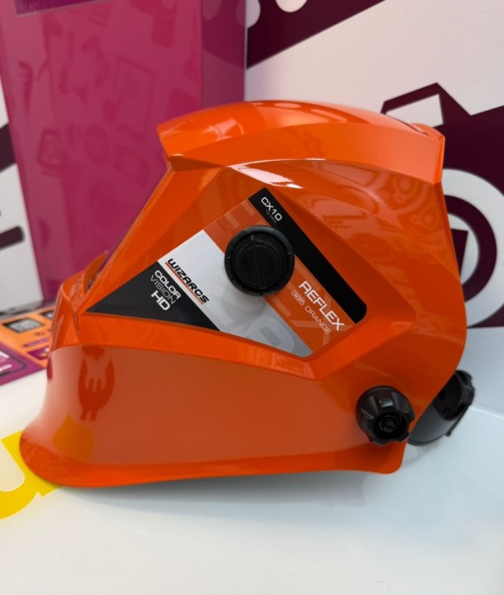 9-9-75897-4-Equipo Soldadura Careta Electrica Wizarcs Reflex 385 Orange 