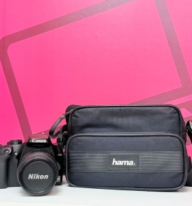 8-8-75861-1-Cámara Digital Réflex NIKON CANON EOS 1000D objetivo