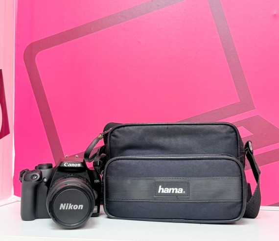 8-8-75861-1-Cámara Digital Réflex NIKON CANON EOS 1000D objetivo