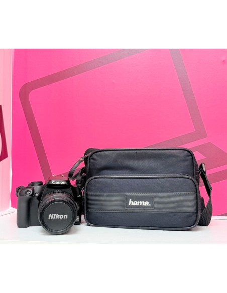 8-8-75861-1-Cámara Digital Réflex NIKON CANON EOS 1000D objetivo