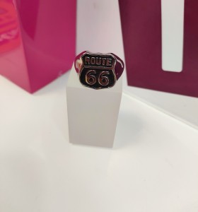 6-9-75500-1-Anillo acero plateado route 66 T30