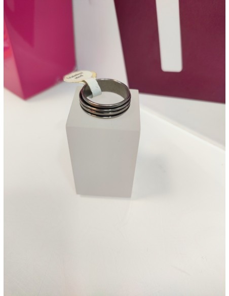 6-9-75481-1-Anillo acero plateado con dos lineas negras T 18