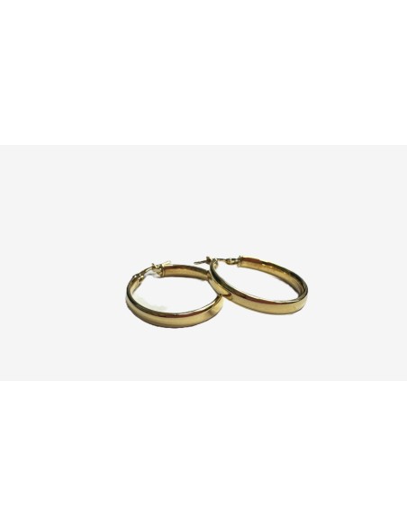 7-8-73170-1-Pendientes de aro de oro amarillo 18k, D 2.4cm