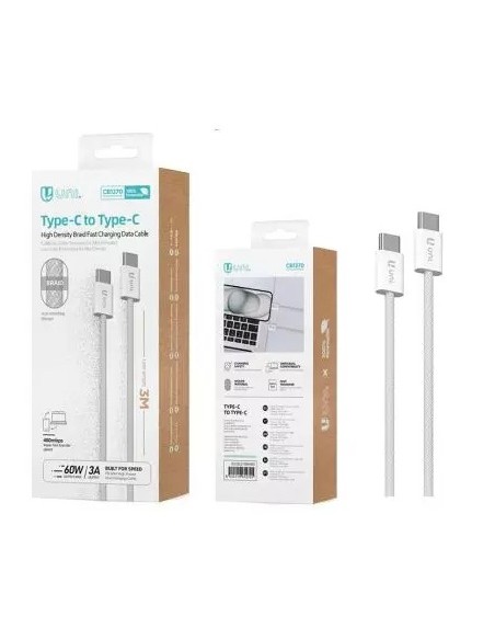 8-8-75932-1-Cable tipo C a tipo C 60W 3A 1M