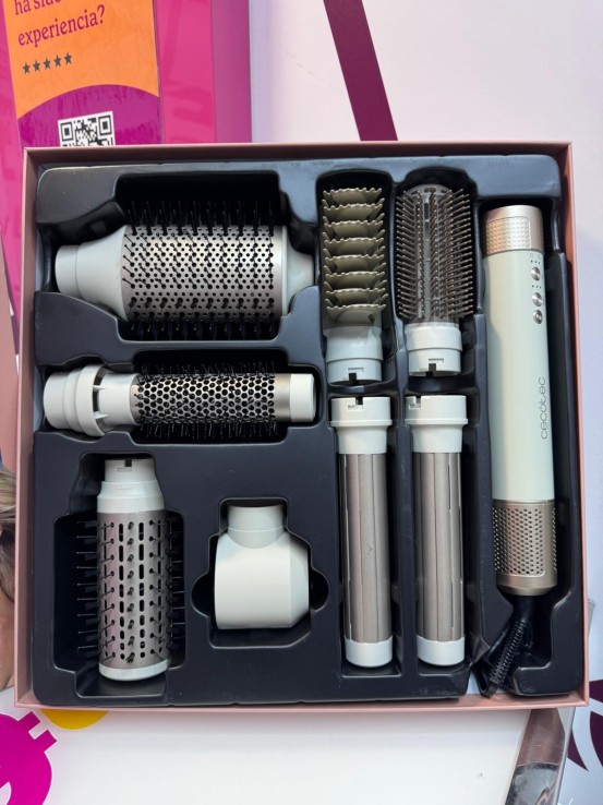 9-9-75970-2-Cepillo Moldeador De Aire Airglam Champagne 8 Heads 