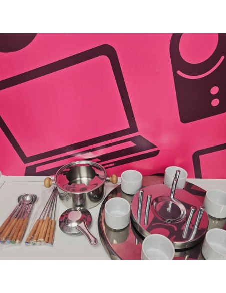 8-8-76061-7-Hogar cocina Fuente para chocolate Fondue 23 piezas