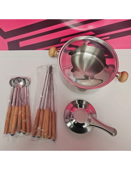 8-8-76061-9-Hogar cocina Fuente para chocolate Fondue 23 piezas