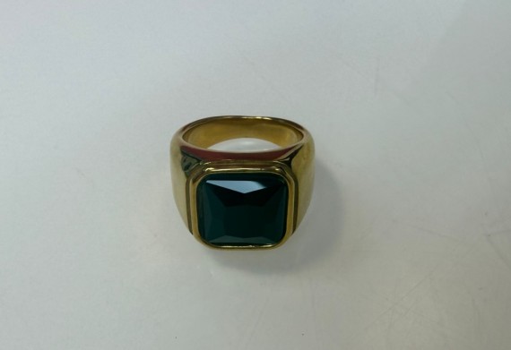 7-9-75688-1-Anillo acero hombre tipo sello piedra negra t 18