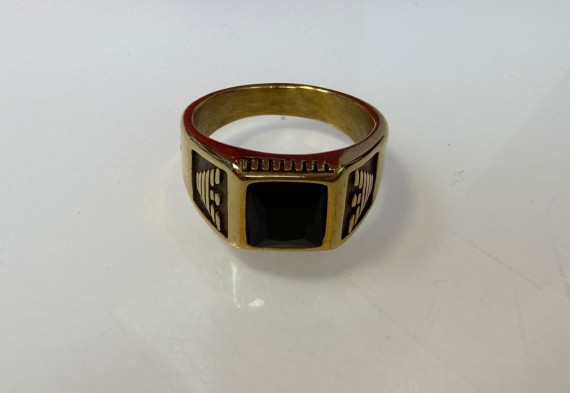 7-9-75680-1-Anillo acero hombre tipo sello piedra negra t 27