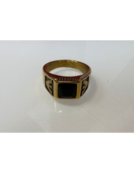 7-9-75680-1-Anillo acero hombre tipo sello piedra negra t 27