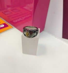 7-9-75613-1-Anillo acero plateado harley davidson T28