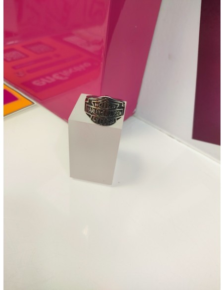 7-9-75609-1-Anillo acero plateado harley davidson T19