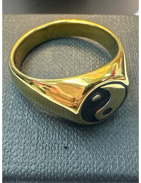 7-9-75581-1-Anillo acero dorado con simbolo de yin y yang T25