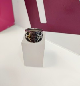 7-9-75470-1-Anillo acero plateado motor harley dayidson T20