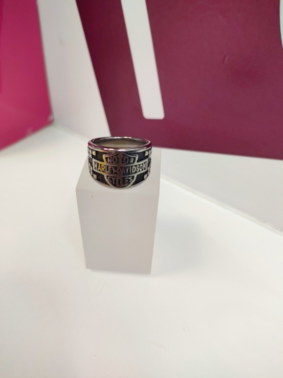 7-9-75470-1-Anillo acero plateado motor harley dayidson T20