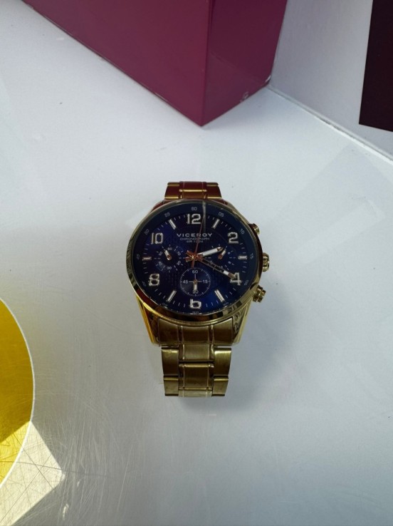 7-9-63307-2-Reloj Pulsera Caballero Viceroy Dorado 401017