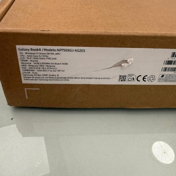 8-8-69645-7-Ordenador Portátil Galaxy Book 4 Windows 11 Intel Core I5-1335U 16Ram 512gb SSd 