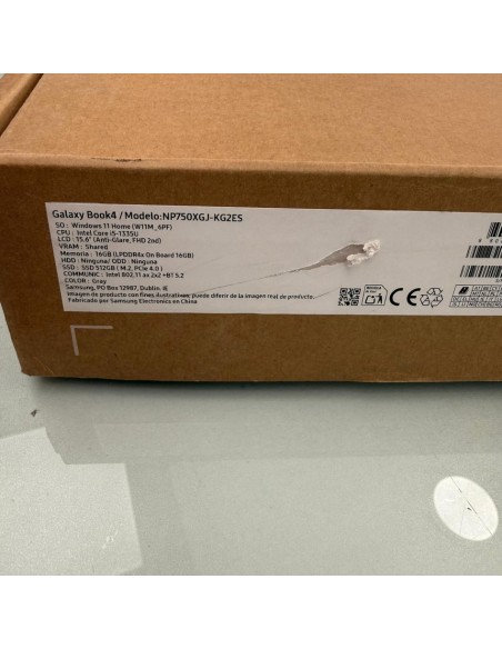 8-8-69645-7-Ordenador Portátil Galaxy Book 4 Windows 11 Intel Core I5-1335U 16Ram 512gb SSd 