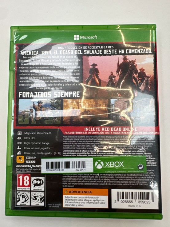 1-1-269604-3-Videojuego Xbox One red dead redemption II