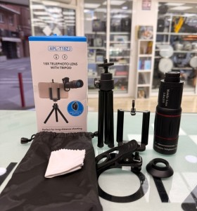 8-8-76224-1-Objetivo fotográfico Lente teleobjetivo Apexel 18x con trípode