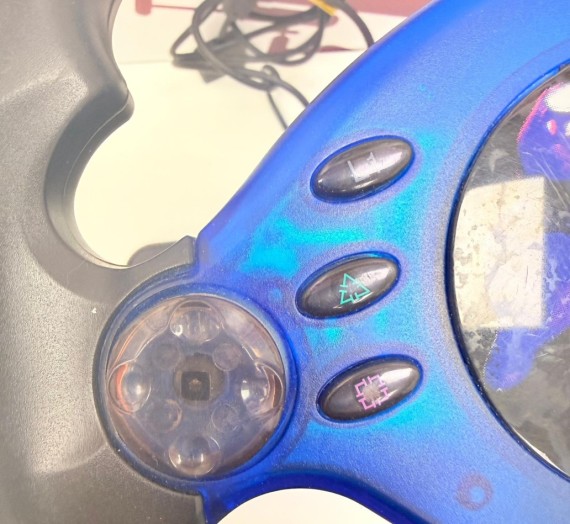 8-8-76183-5-Accesorios Ps2 volante y pedales Trans Wheel