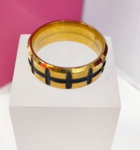 1-9-75750-1-Anillo acero dorado con lineas negras T20