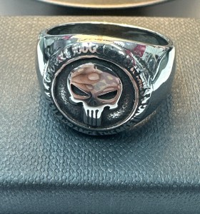 1-9-75699-1-Anillo acero tipo sello plateado de calavera T26