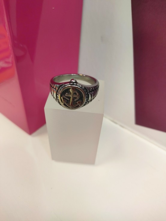 1-9-75669-1-Anillo acero plateado con simbolo de ancla T29