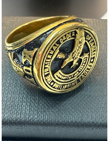 1-9-75541-1-Anillo acero dorado con aguila T22