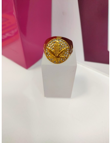 1-9-75505-1-Anillo acero dorado con hoja T24