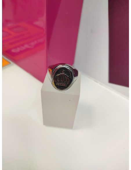 8-9-75615-1-Anillo acero plateado con simbolo de corona T29
