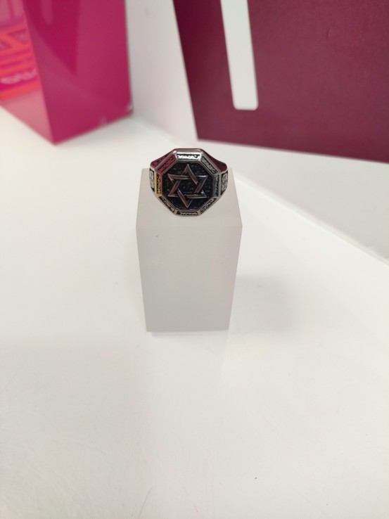 8-9-75466-1-Anillo acero plateado estrella de david T17