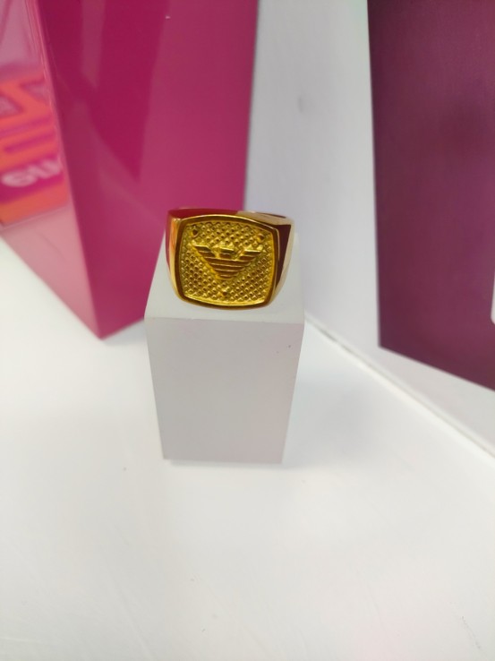 8-9-75551-1-Anillo acero dorado con simbolo de adidas T22