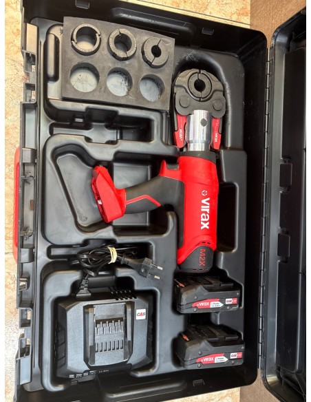 1-1-268617-1-Herramienta Fontanería MAQUINA ELECTROMECANICA MULTICAPA VIRAX VIPER M2X 2 BATERIAS Y CAJA 