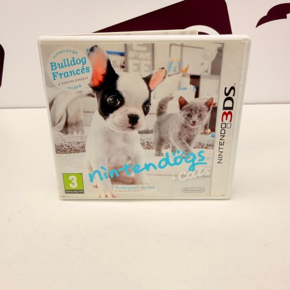 8-8-76640-1-Videojuego Nintendo DS Nintendogs Cats: Bulldog Francés y Nuevos Amigos