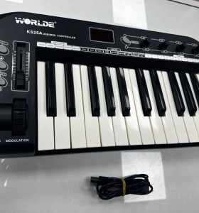 6-6-168035-1-Equipo Grabación Teclado Midi Worlde Ks25a
