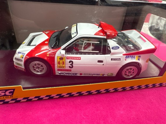 6-6-168014-2-Vehiculo Juguete Scalextric Model Slot Competition Ford RS Marlboro Principe Asturias 1986