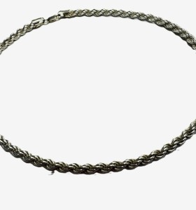 1-8-75249-1-Cadena tipo cordón salomónico de plata de ley 925, L 49 cm 2